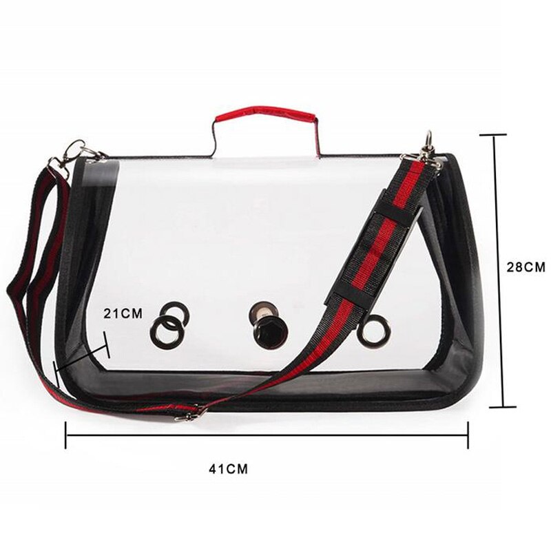 Outdoor Travel Transport Parrot Cage Bird Carriers Accessories Pvc Transparent Breathable Parrot Handbag