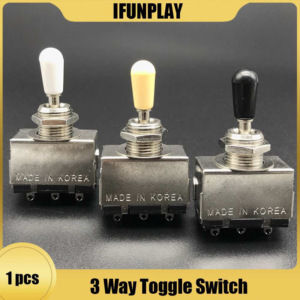 1Pc Metaal met Plastic Schakelaar Cap 3 Way Tuimelschakelaar voor LP SG Elektrische Gitaar 3 Way Control elektrische Guitarra Schakelaar