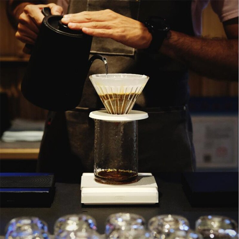 Timemore  b22 version sort spejl grundlæggende kaffevægt køkkenvægte med automatisk timing til både espresso og pour over digital