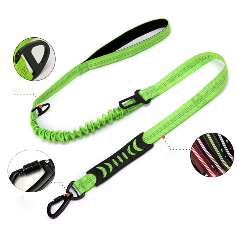 Leiband Voor Hond Elastische Hondenriem Reflecterende Hond Autogordel Hond Riemen Voor Grote Honden Outdoor Hond Auto Leash buffer