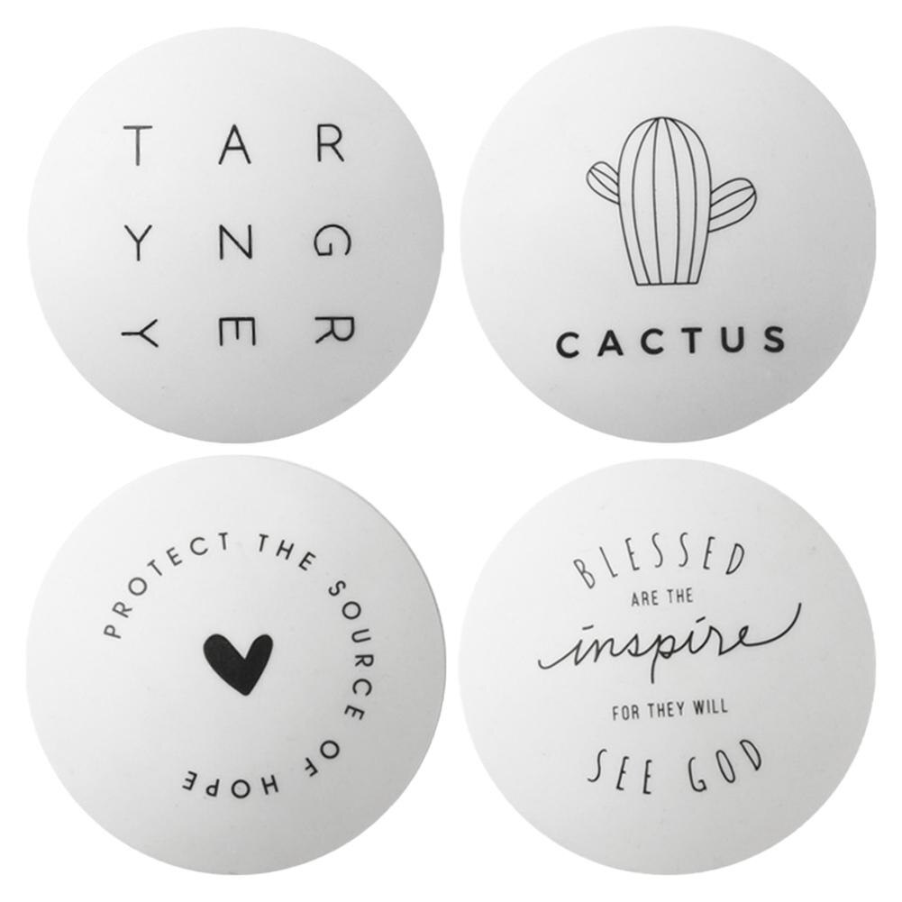 4pcs Door Suction Door Handle Wall Protector Anti-Collision Pad Silicone Refrigerator Door Lock Bump Sticker Wall Protector: White