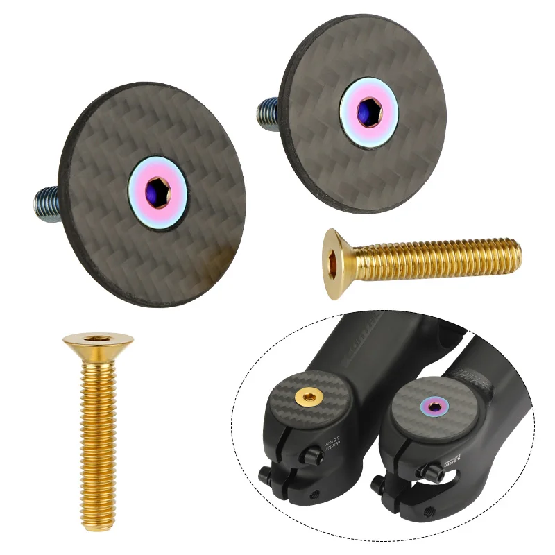 Plugue de compressão de bicicleta, parafusos de expansão de fone de ouvido, inserção de tigela, montagem de tampa superior, 1 1/8 ", porcas expansoras, âncora de garfo de carbono