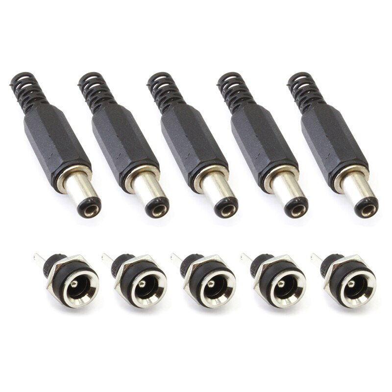 DC 5.5x2.1 Power Wire Connector Conjunto Feminino Plug Cable Waterproof Jack Tomada Electrico 5.5x2.5 Interface Socket Conector: 3. As photo / 5.5x2.1