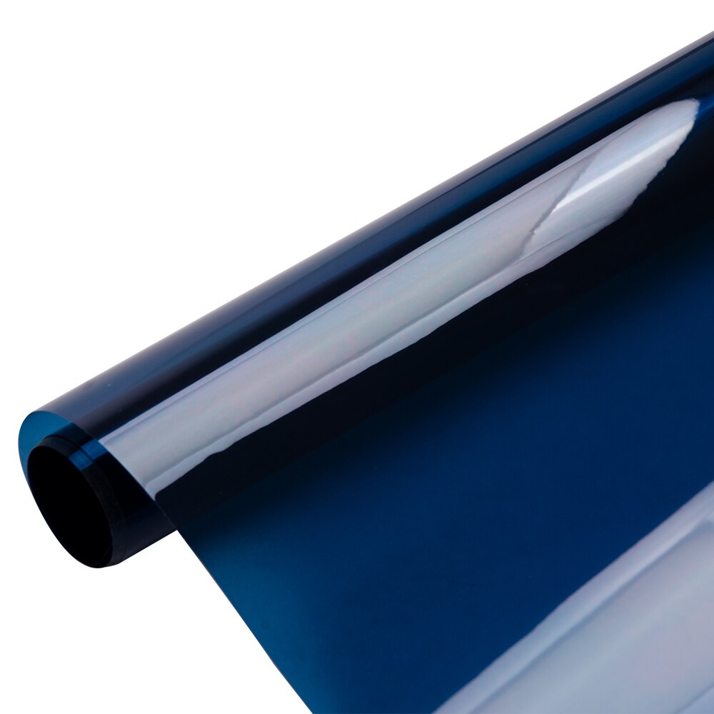 Mörkblå dekoration solfärgad glasfilm fönsterfilm glas arkitektonisk dekorfilm för hemmakontor med bredd 50cm/20 &quot;