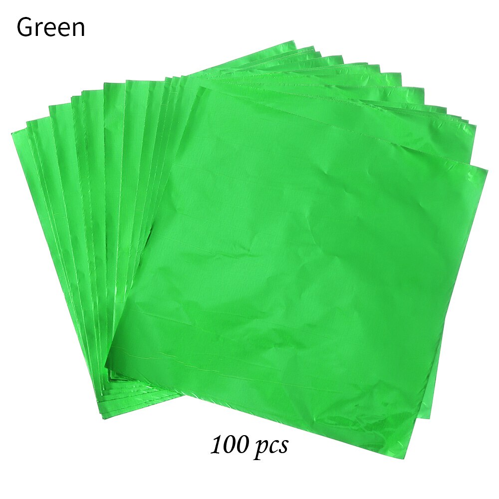 100 stücke 10x10cm Aluminium Folie Süssigkeit Schokolade Kekse Zinn Verpackung Papier DIY Metall Präge Handwerk Papier verpackung Papier