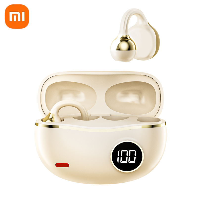 Auricolari wireless Xiaomi Bluetooth 5.4 Display digitale Auricolari Auricolari Audio Dolby ad alta frequenza con microfono: Beige