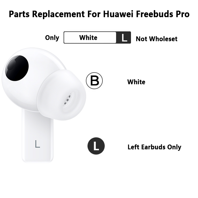 Cuffie Bluetooth senza fili di ricambio originali Huawei Freebuds Pro auricolari sinistro destro custodia di ricarica cuffie singole: Only White L