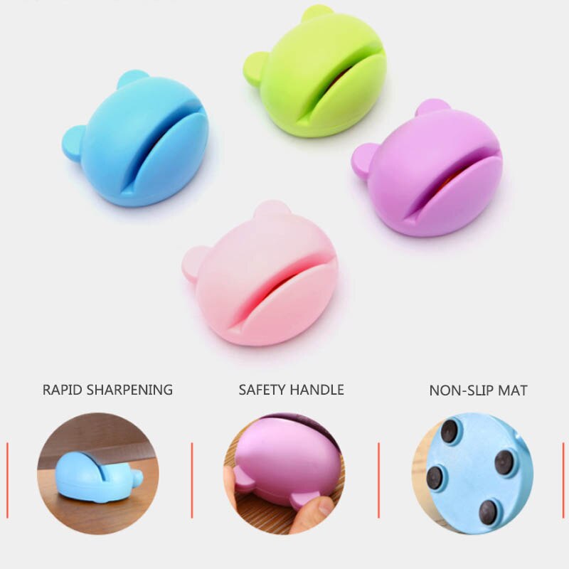 Slijpsteen Mes Molen Keuken Gadgets 1 Pc Multifunctionele Cartoon Messenslijper Mini Slijpsteen