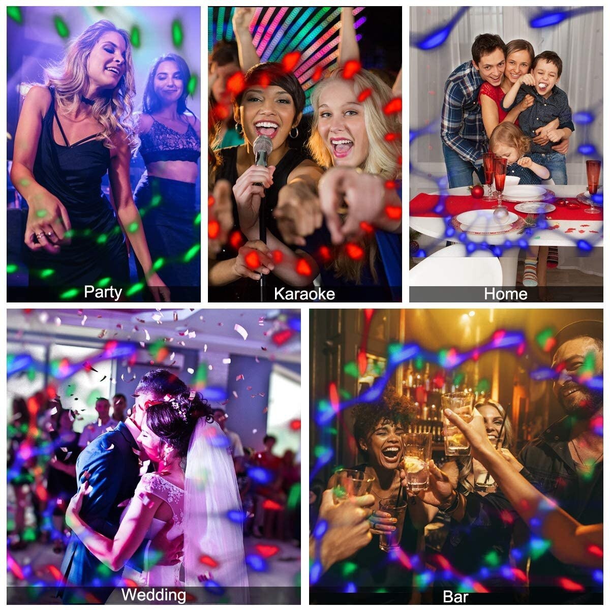 Disco lichtbol geluid geactiveerde feestverlichting stroboscooplamp podium par licht dansfeesten verjaardag dj bar bruiloft show club