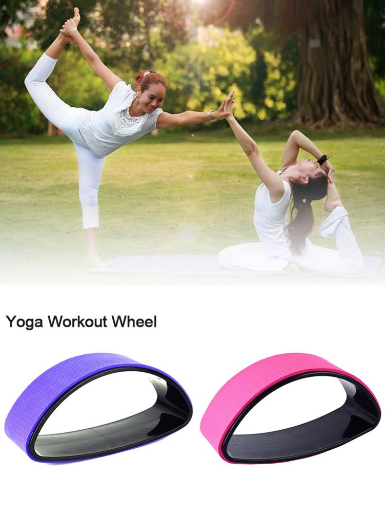 Yoga Wiel Gebogen Rug Stretch Half-Ronde Natuurlijke Kurk Effen Fitness Wiel Ring Stevige Wiel Yoga Training Wiel