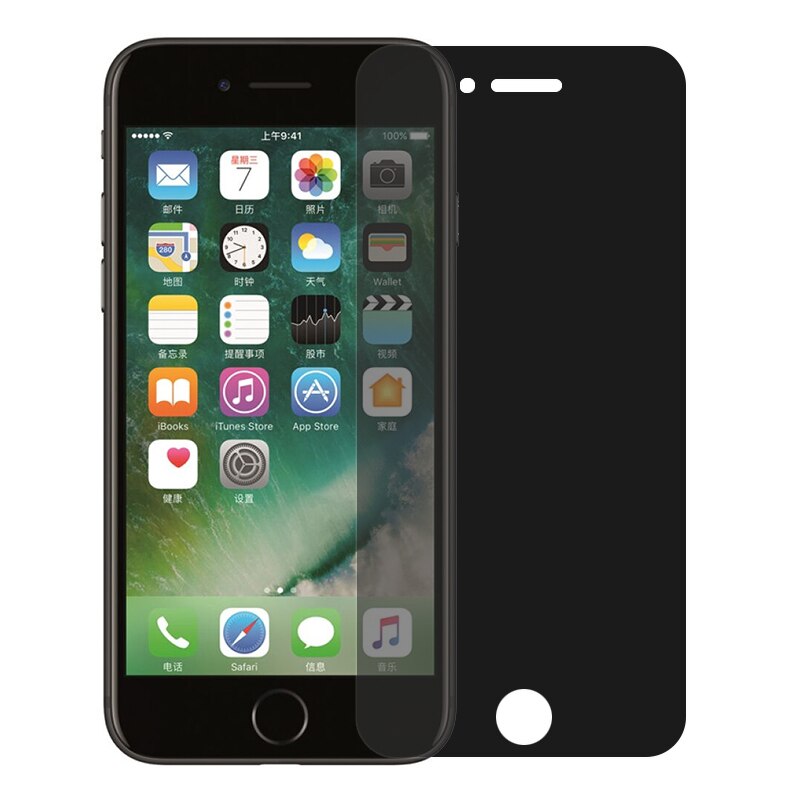 Anti- Privacy Screen Protector for iPhone 8 Plus Tempered Glass Film Screen Protectors Accessories Parts: Default Title