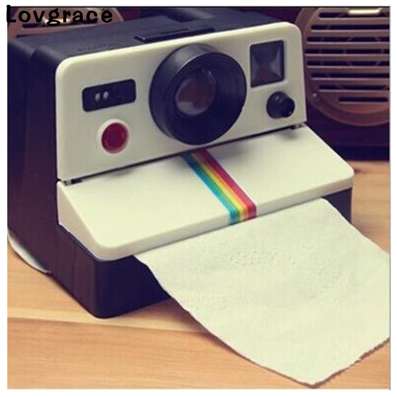 Lovgrace camera type tissue box handdoek servet dispenser papierhouder nordic tissue box servethouder papier huis auto decoratie