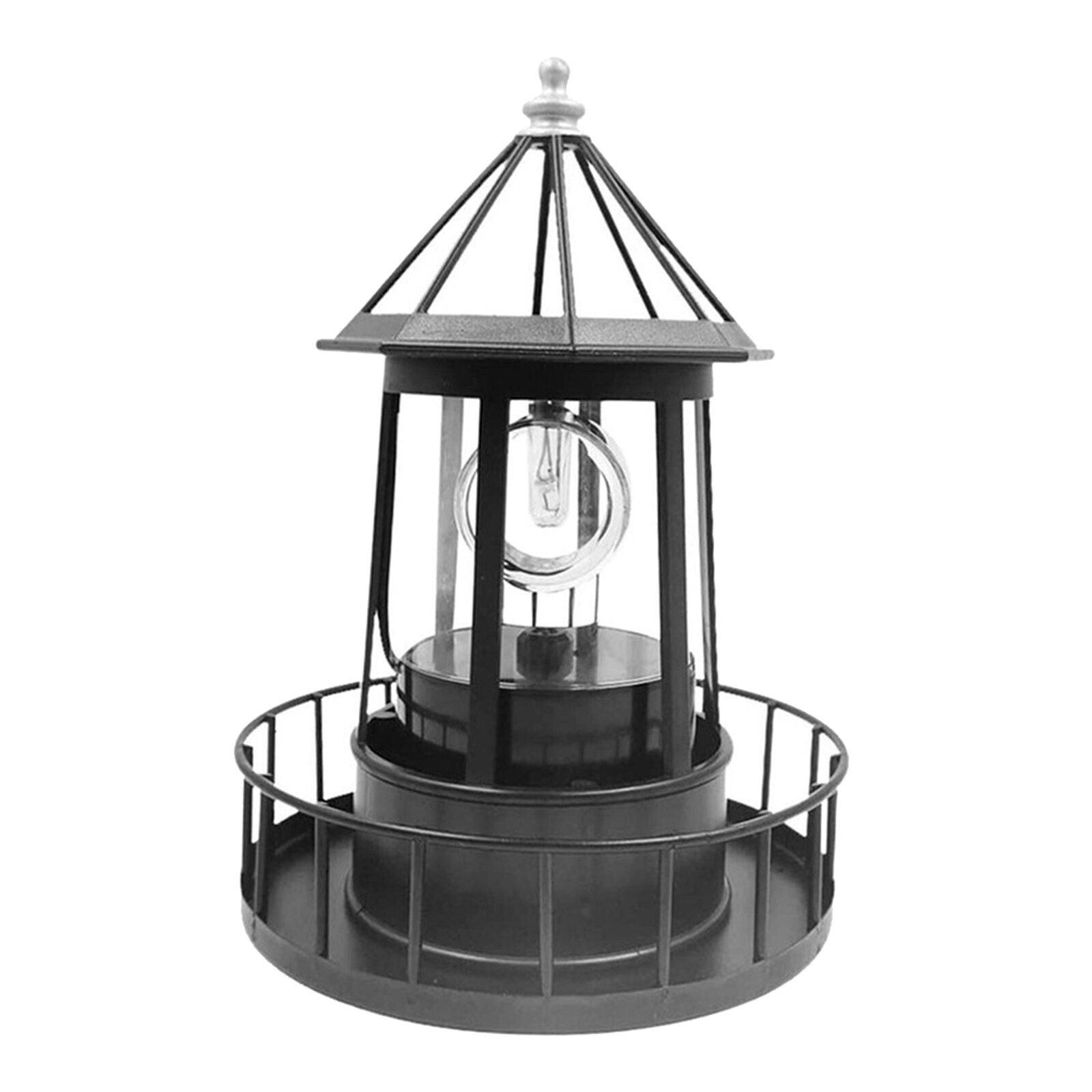 Lighthouse Solar LED Light Garden Yard Outdoor Decoration Smart Sensor Beacon Rotating Lamp