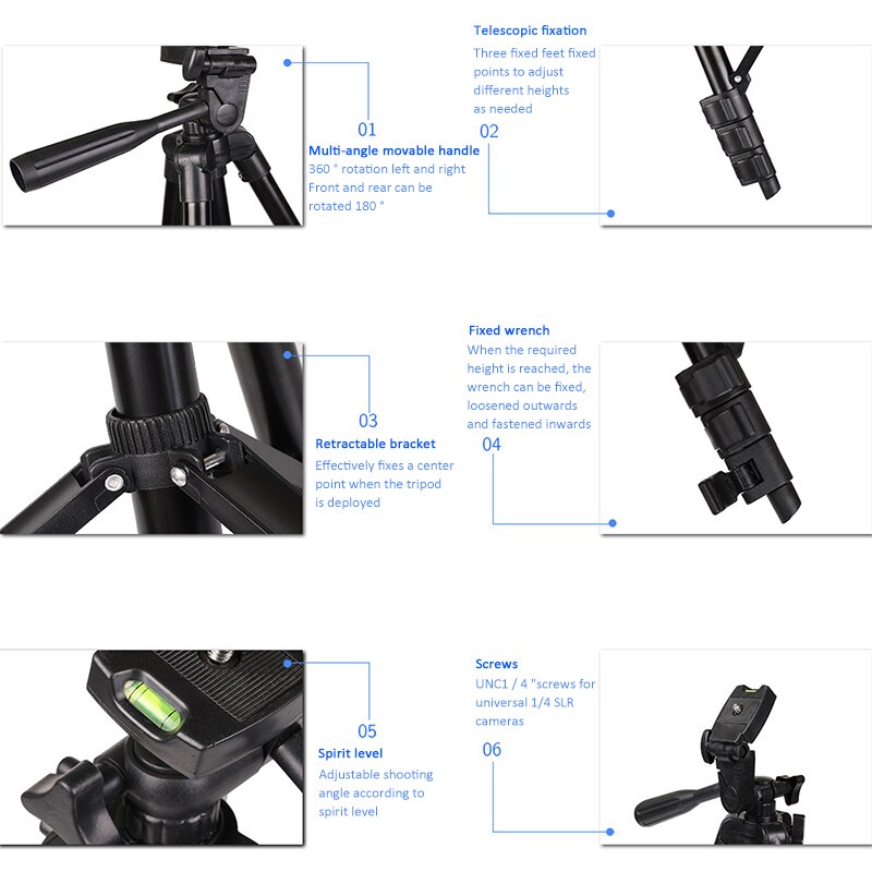 Tragbare Telefon Stativ Universal Kamera Stativ Telefon Halterung Outdoor Reise Live Video Set