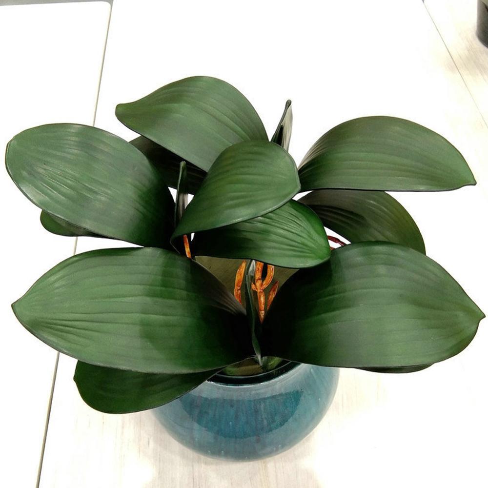 Plantas artificiales mariposa Artificial orquídea plástico hojas verdes flor hogar Oficina Decoración de escritorio decoración festiva creativa