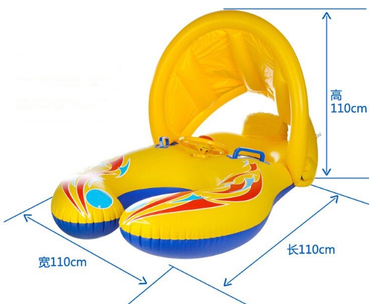 Baby Kind Aufblasbare Swam Ring Außen Eltern Und Kind Interaktion Swin Spielzeug Mutter Sohn Strand Pool Schöne Boot Pvc