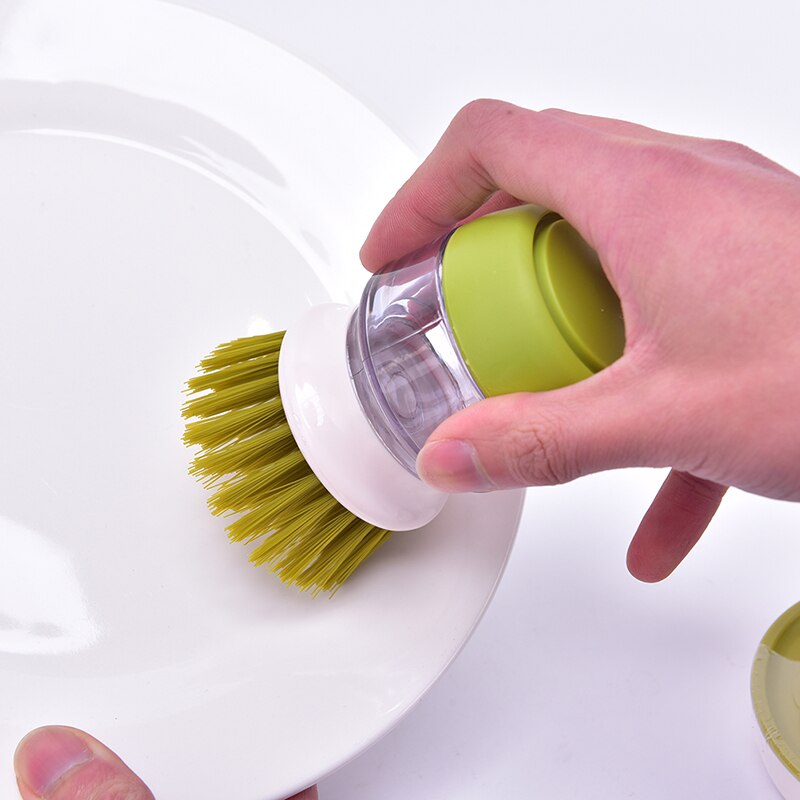 1 Limpieza de PC cepillos plato lavado herramienta dispensador de jabón recargable sartenes tazas cuenco para el pan depurador utensilios de cocina Accesorios