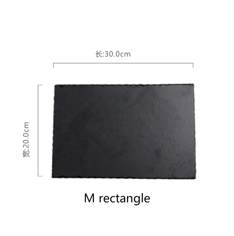 Leisteen Plaat Thuis Japanse Sushi Rock Lade Barbecue Plaat Gerechten En Platen Sets Dessert Voor Keuken Gerechten Borden: M2