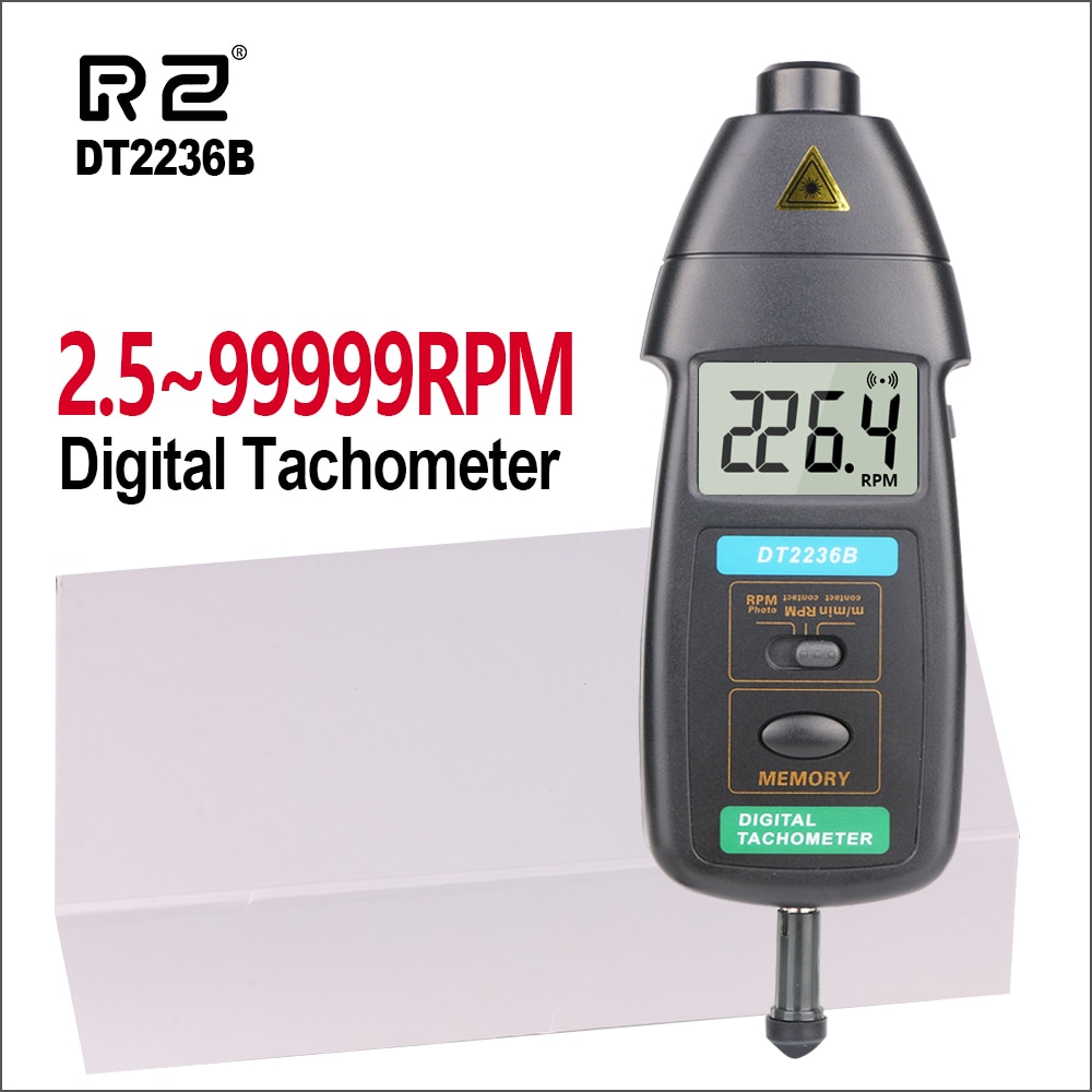 RZ Speed Measuring Instruments Tachometer Surface Speed Sensor With Flute Vails To Measure Speed And Length Of Wire DT2236B