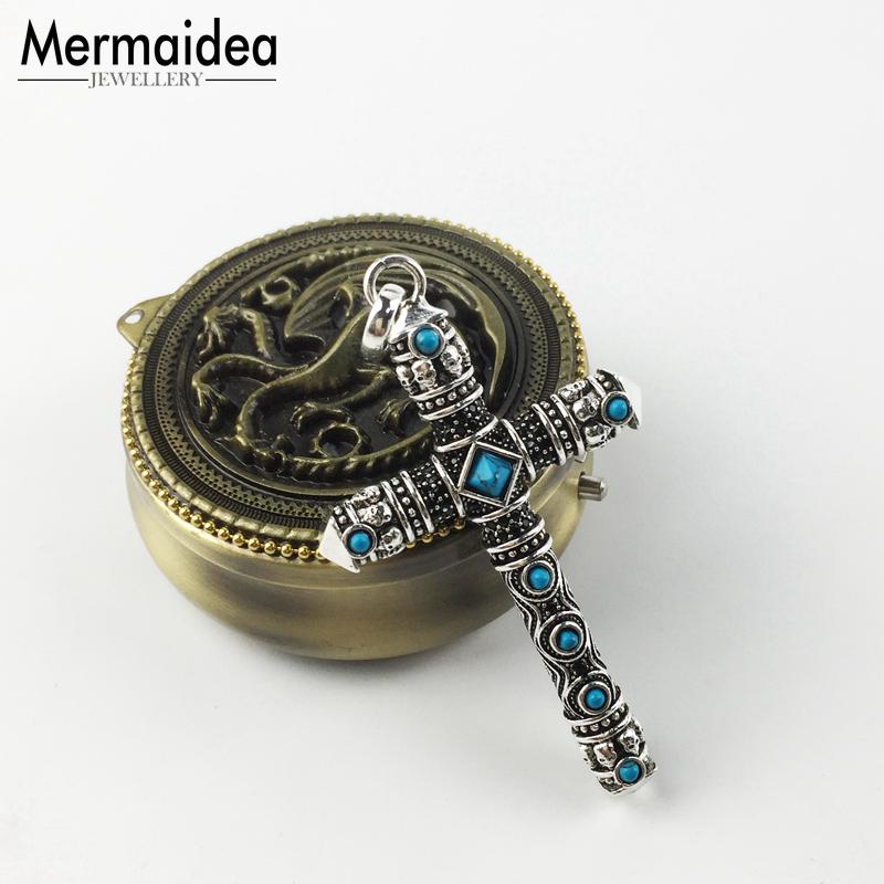 Pendentif croix pierre bleue tout Bijoux Style Bijoux collier accessoires pour femme hommes