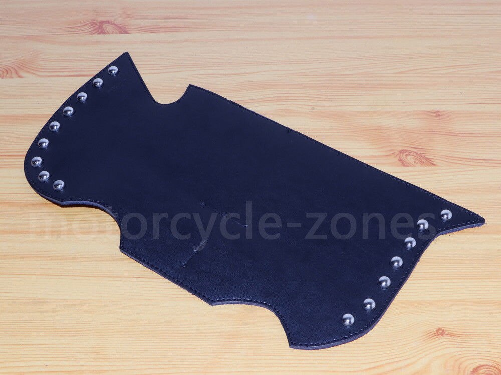 Motorcycle Black Leather Rivets Heat Saddle Shield Deflectors Seat For Harley Touring Softail Dyna Sportster