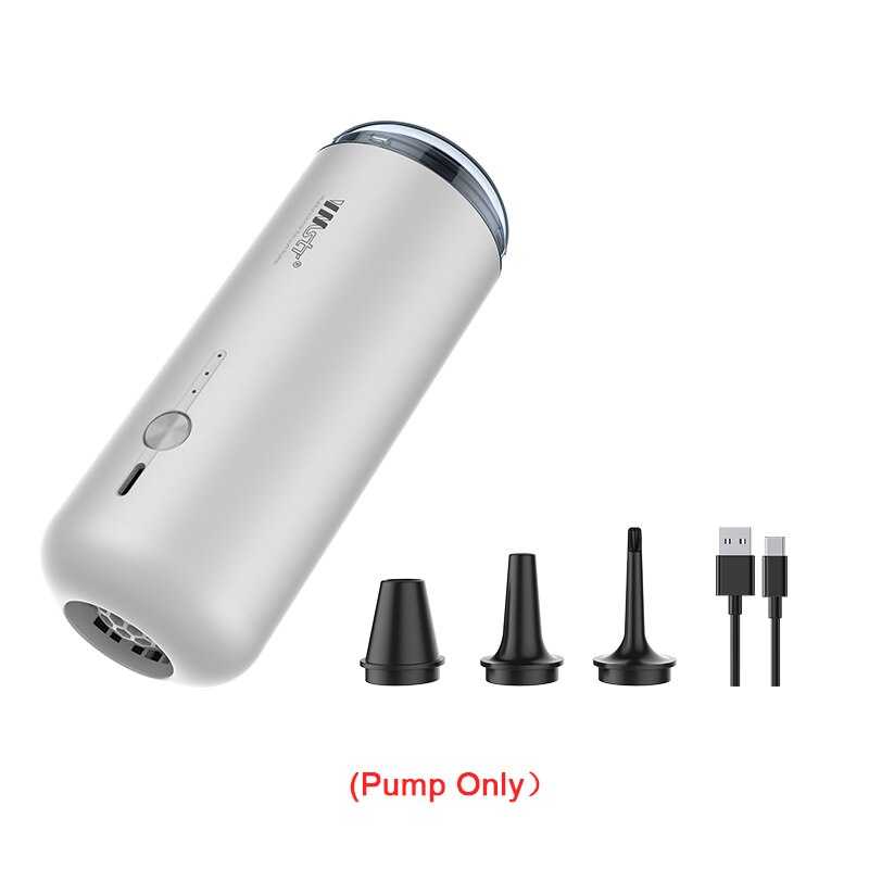 Powerful Air Storage Pump Inflator 390L/Minute USB Recharable for Home Outdoor Travelling Camping Clothes Vacuum Storage Bag: White Pump Only
