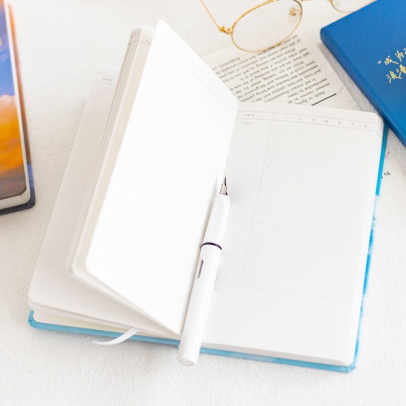 Fly To The Sky Hardcover Daily Weekly Planner Book Portable 2022 Undated Agenda Scheduler Notebook