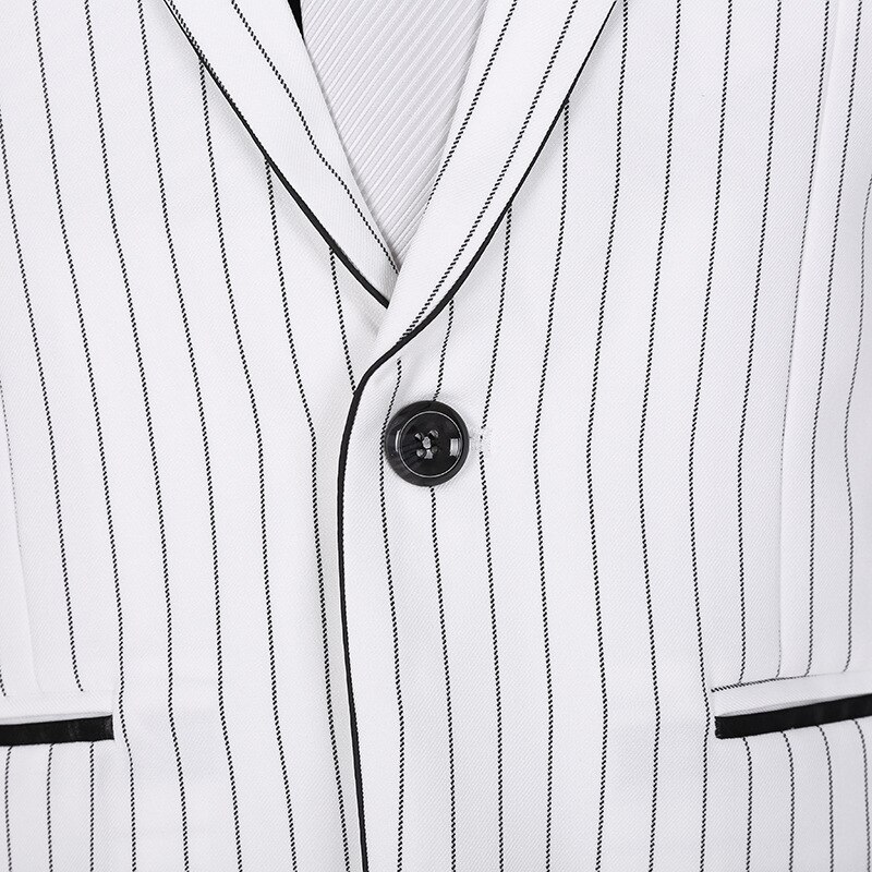 hombres Vertical rayas conjunto joven Casual negocio guapo traje