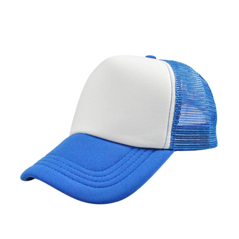 Gorra de malla para hombre y mujer, gorra deportiva para tenis al aire libre, gorra de malla para pesca, senderismo, Camping, Playa: Royal blue and white