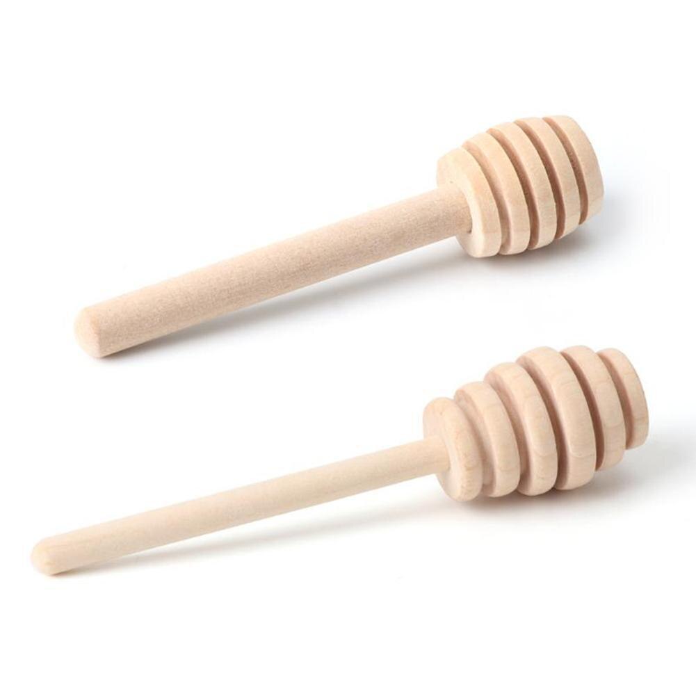 1pc trä honungsdoppare honungssked liten sirap kök kaffe honung te tesked blandningssked sked servering ute  w9 n 0
