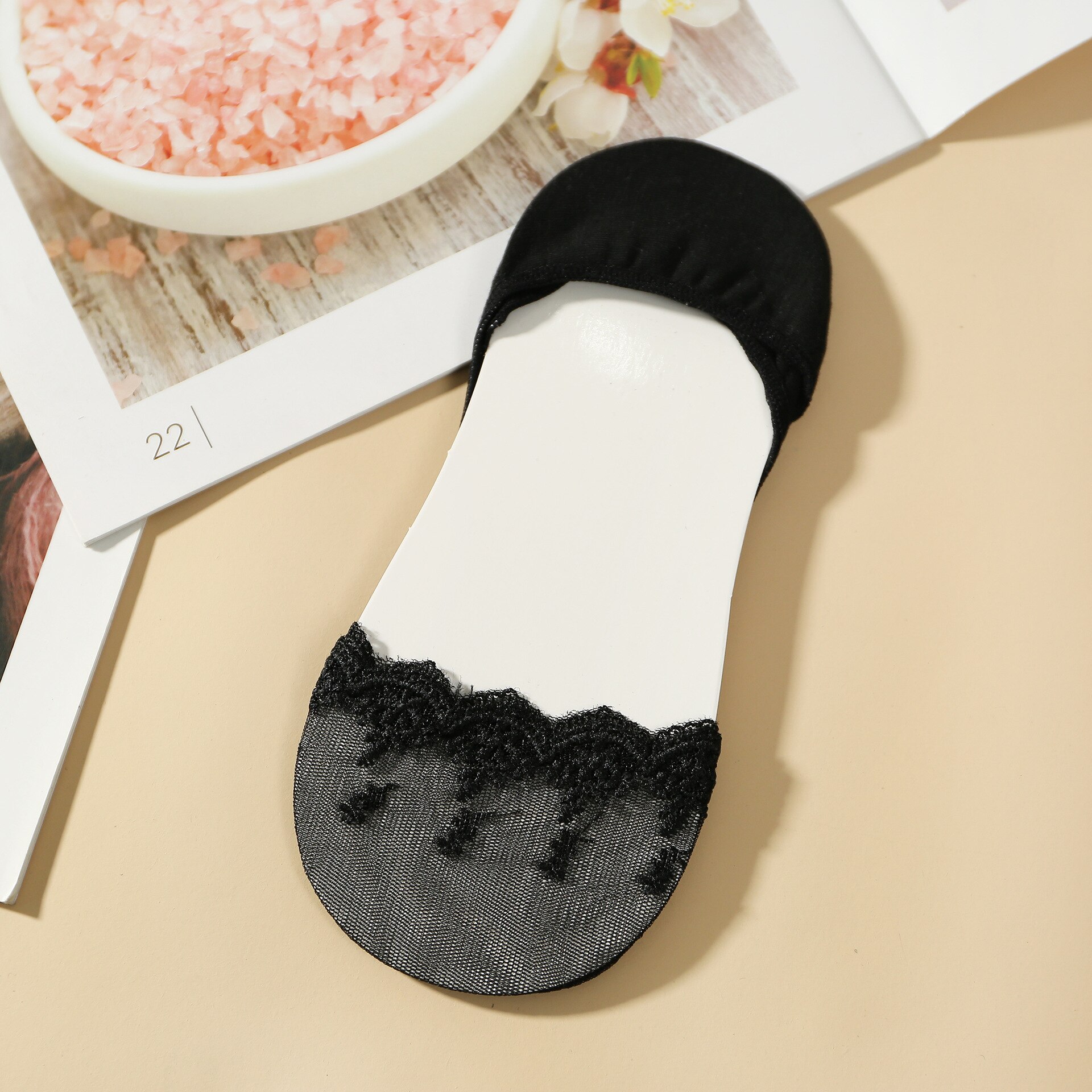 Ademend Kant Sok Slippers Onzichtbare Boot Sokken Vrouwen Zomer Sokken Korte Vrouwelijke Slippers Calcetines Invisibles Mujer