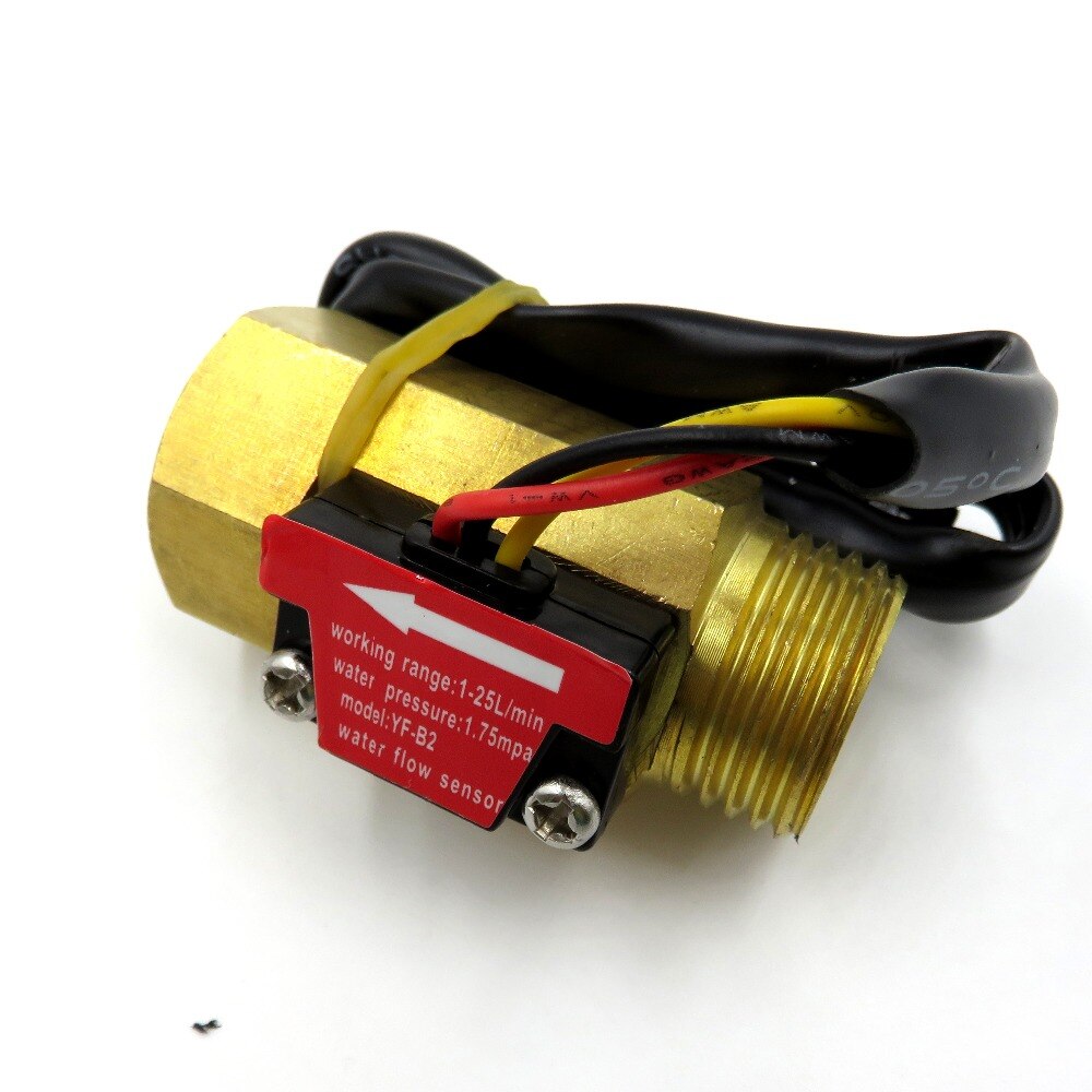SENSTREE G1 Brass Water Flow Sensor - Hall Effect Flow Meter For 2-50L/min Flow Rate Measurement