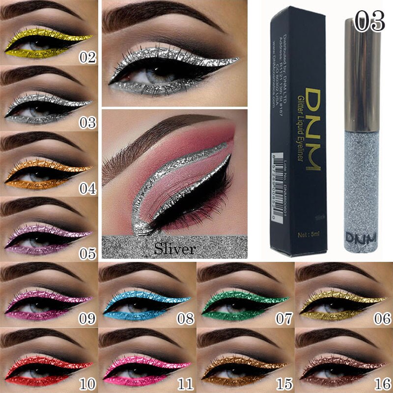1pc Diamante Eyeliner Perlescente Impermeabile Ombretto Glitter Eyeliner Liquido di Trucco Metallico Eye Liner A Lunga Durata Cosmetici