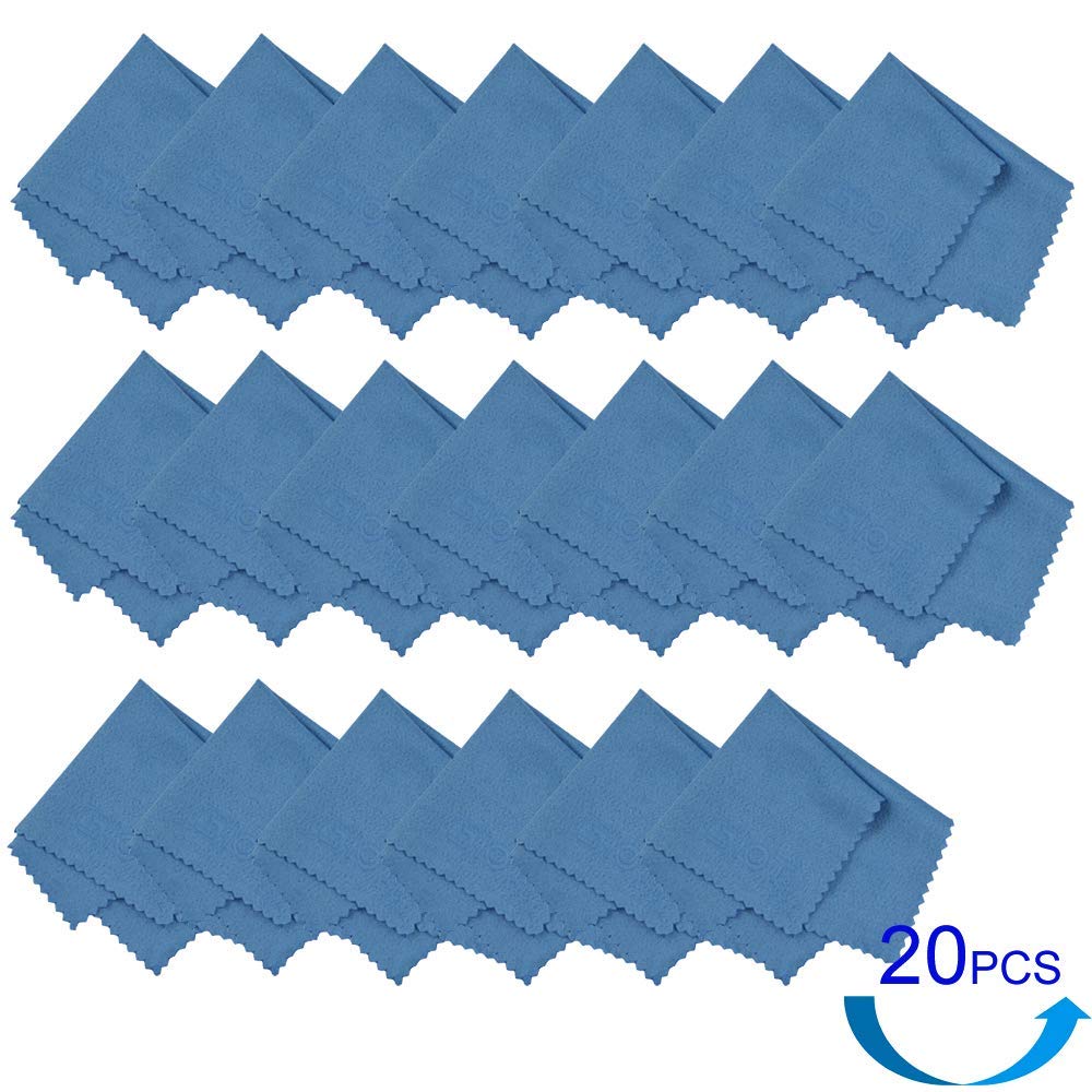 Soft Micro Camera Cleaning Cloth for Cleaning Glasses,Camera Lenses,Pad,Smartphones,LCD Screens and Other Delicate Surface: 20PCS