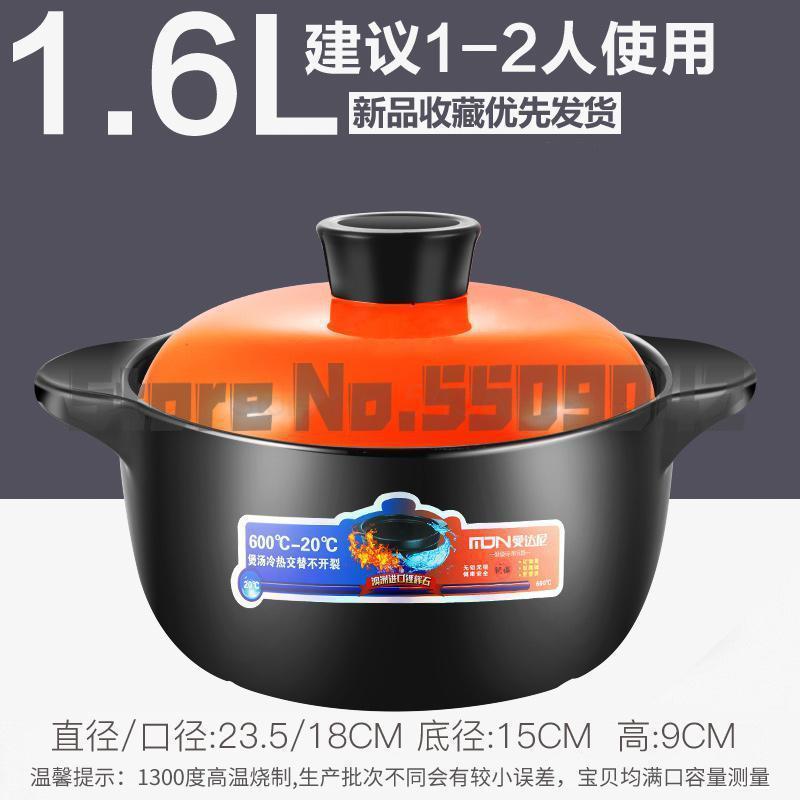 Cocotte résistant aux hautes températures bocaux soupe céramique petite Casserole faitout feu maison gaz argile riz: a2