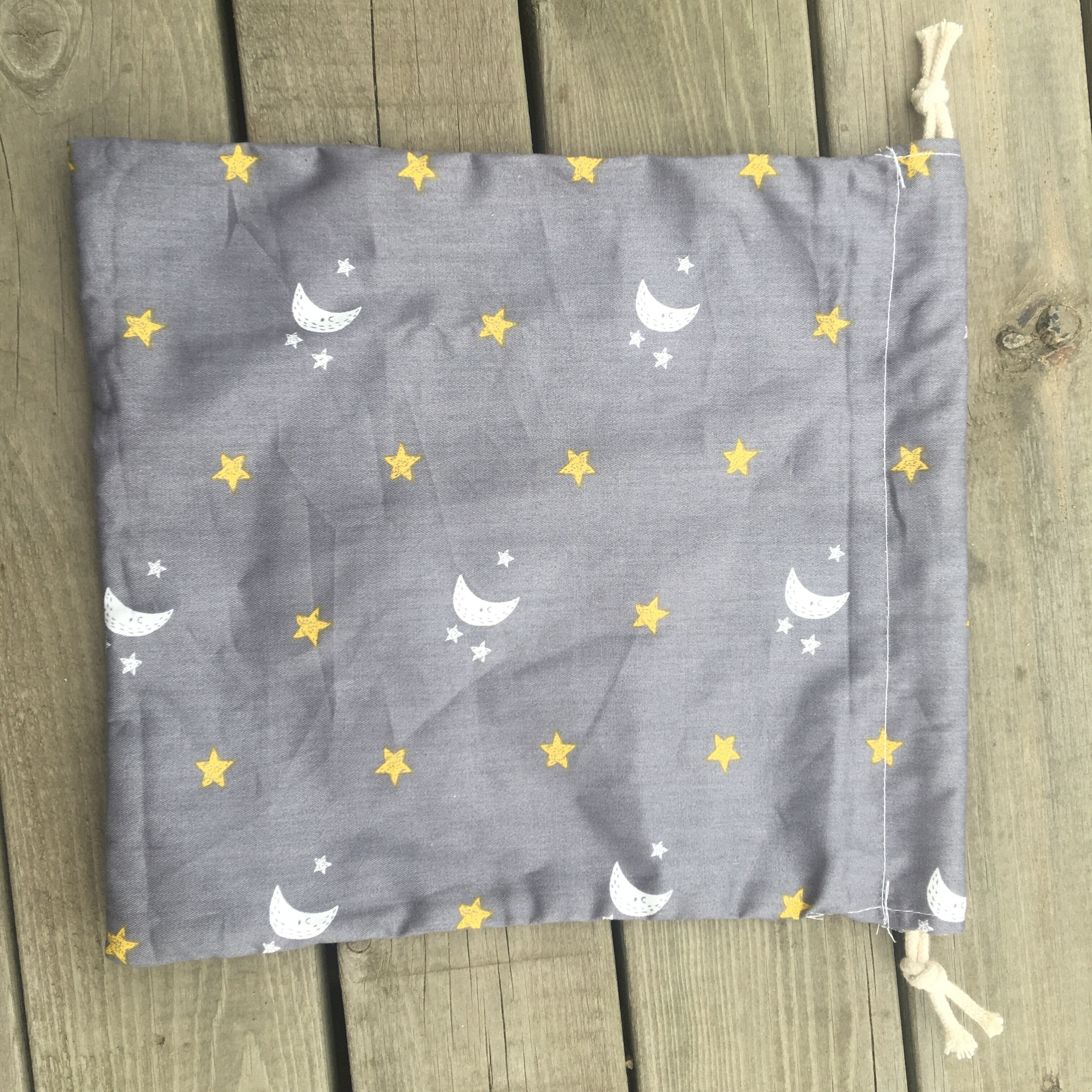 1pc bawełna diagonal sznurkiem zorganizowana torba torba na prezent na przyjęcie księżyc gwiazda szara podstawa YL618d