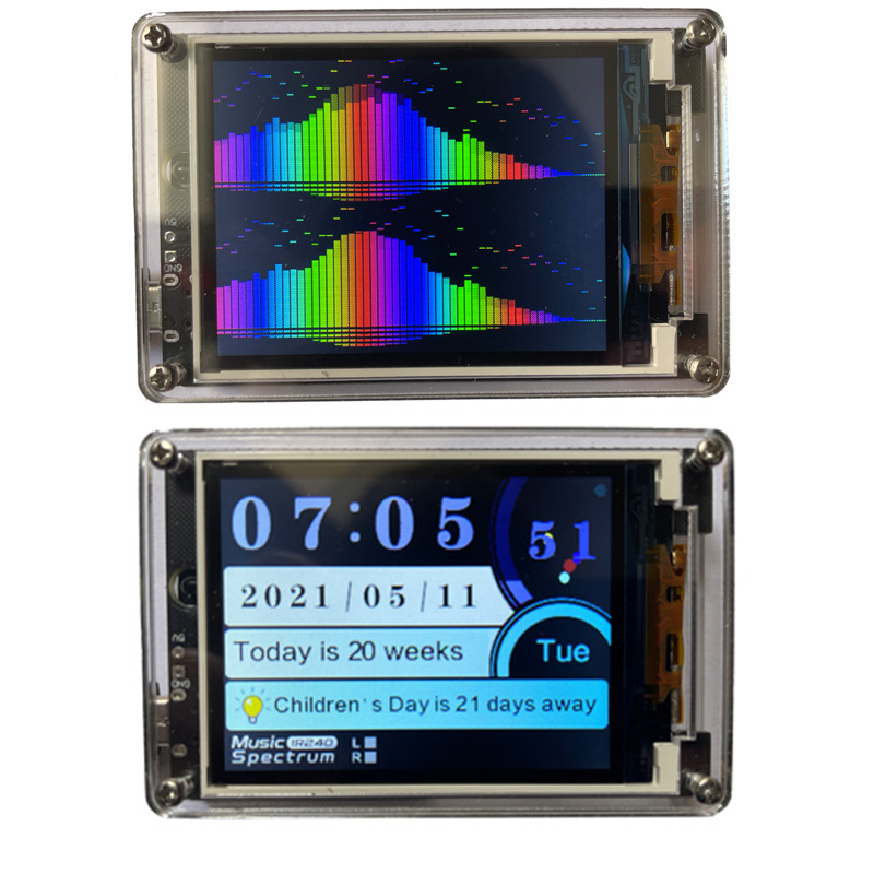 IR240 Color Sound Control Level Light Music Audio Spectrum Indicator Audio Rhythm Light Precision Clock VU Meter