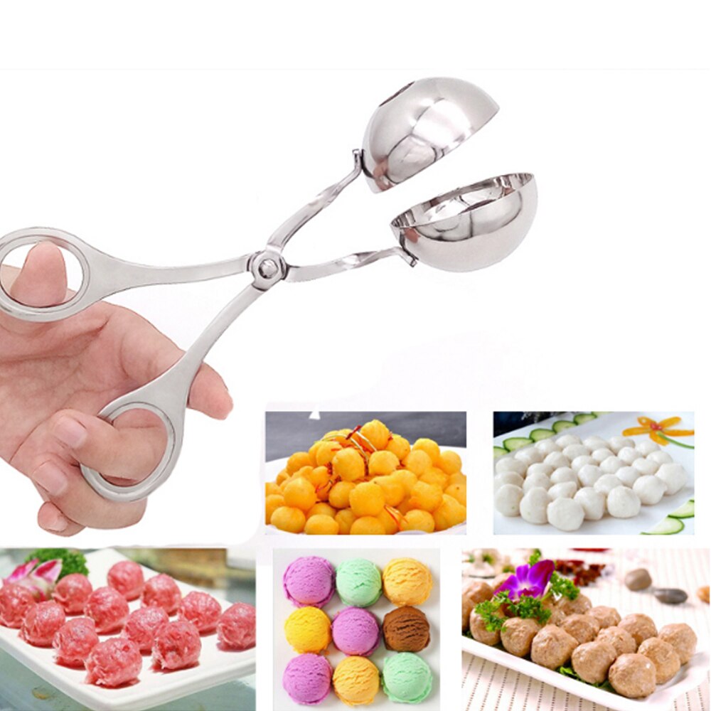 304 Stainless Steel Multifunction Meatball Maker Meatball Mold Meat Ice Cream Ball Croquettes Mold Kitchen Meat Tool