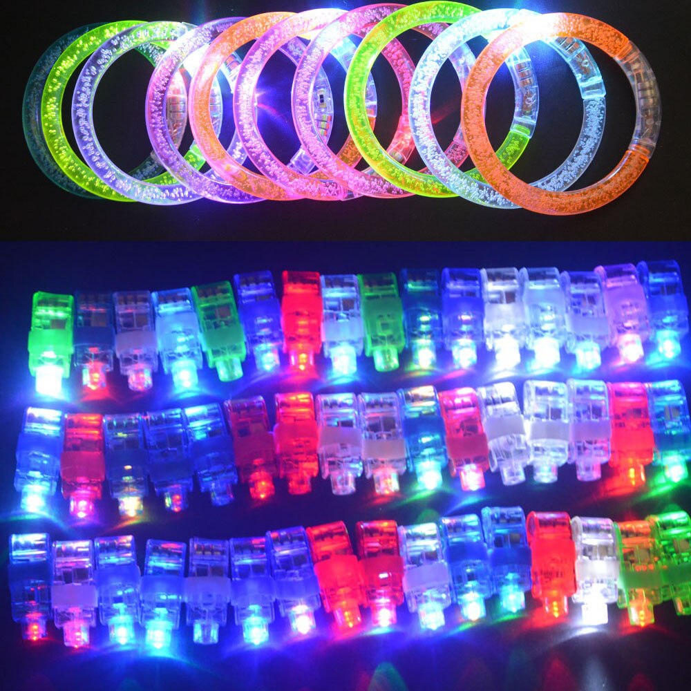 LED Glow in the Dark Party Supplies Glow Bracelet Finger Lights Fingers Torch Birthday Party Supplies