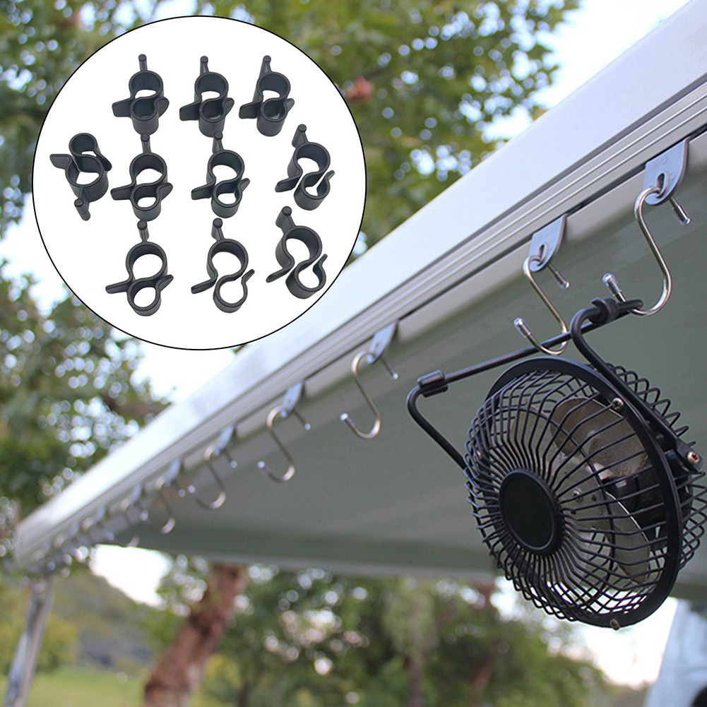 10 Stuks Camping Luifel Haak Clips Multi-Gebruik Caravan Camper Lichtslinger Touw Klem Tent Haken Rv Reizen Tent clip Licht Hanger