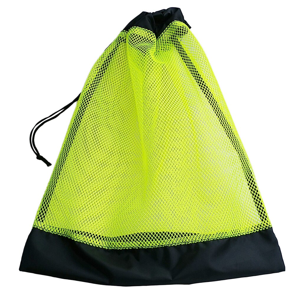 Mesh taske & snøre lukning til dykning snorkling tilbehør til sportsudstyr - valg af farver: Gul