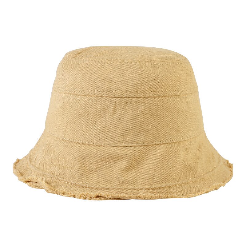 Sombrero de pescador vaquero para mujer, gorra de pescador plegable de ala ancha lavada, Estilo Vintage, turismo al aire libre, , novedad de verano: Khaki