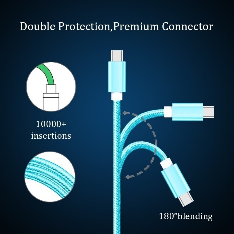 Typ c  qc3.0 dubbelportar telefon billaddarkabel för samsung  s21 s20 fe s10 a51 a71 a50 a70 huawei  y5p y7p y8p snabbladdarkabel