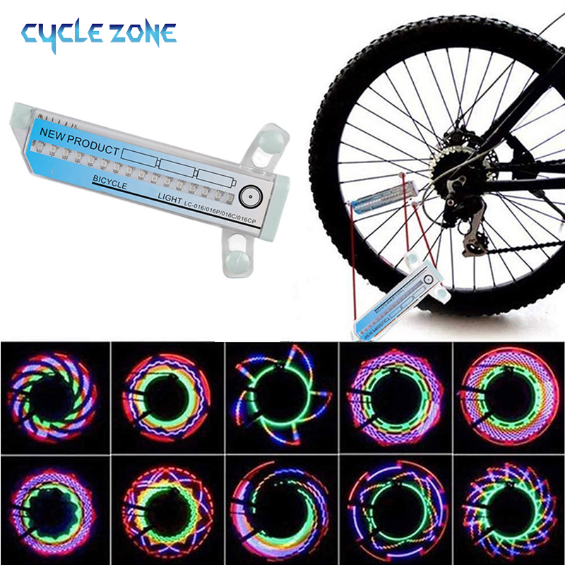 Lumière de roue de vélo, lumière de rayon de vélo, lumière de sécurité pour pneus, 30 modèles différents, changement sans batterie, accessoires de vélo étanches