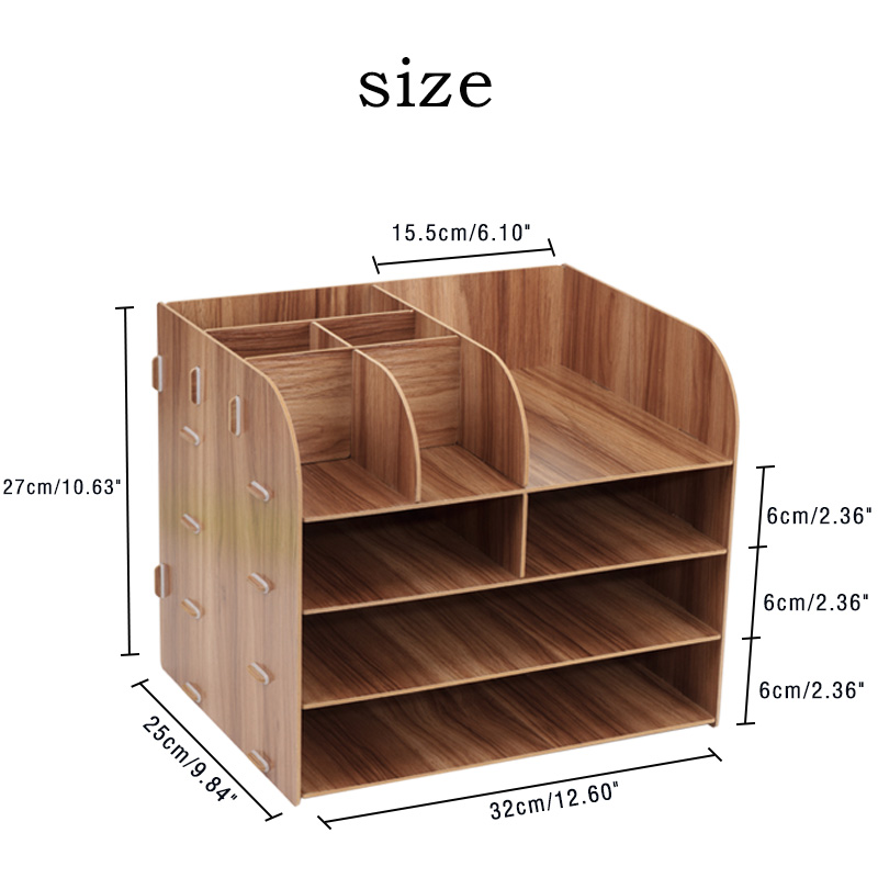 Hout bestand frame DIY portfolio bestand rek hout desktop ontvangen multi-layer bestand lade document trays Briefpapier houder