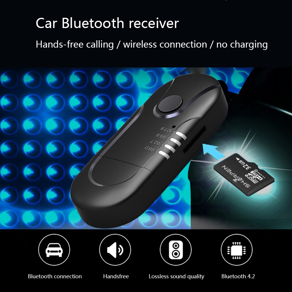 Bluetooth Receiver Wireless USB AUX Audio Adapter for Car Mp3 Player Speaker Handsfree car kit FM Modulator TF Music Adapter 40