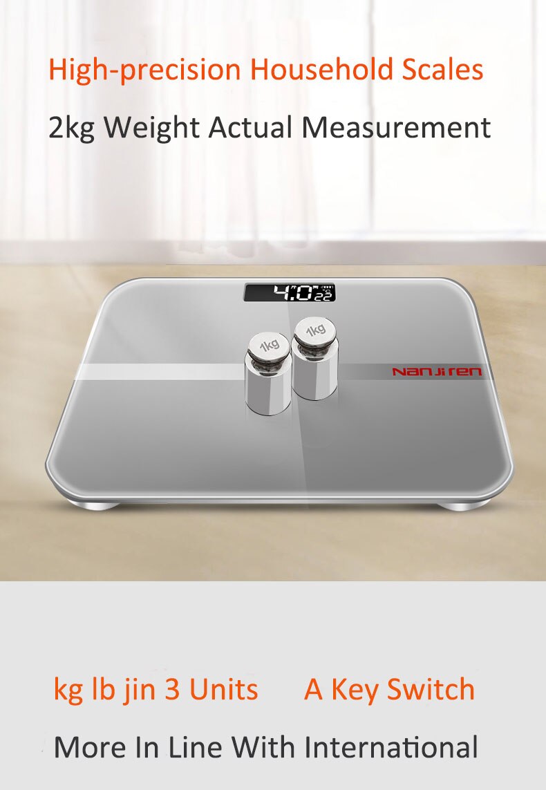 Yolanda Bathroom Floor Scales Smart Household Electronic Digital Body Bariatric Weight Scales LCD Display 180KG 400lb