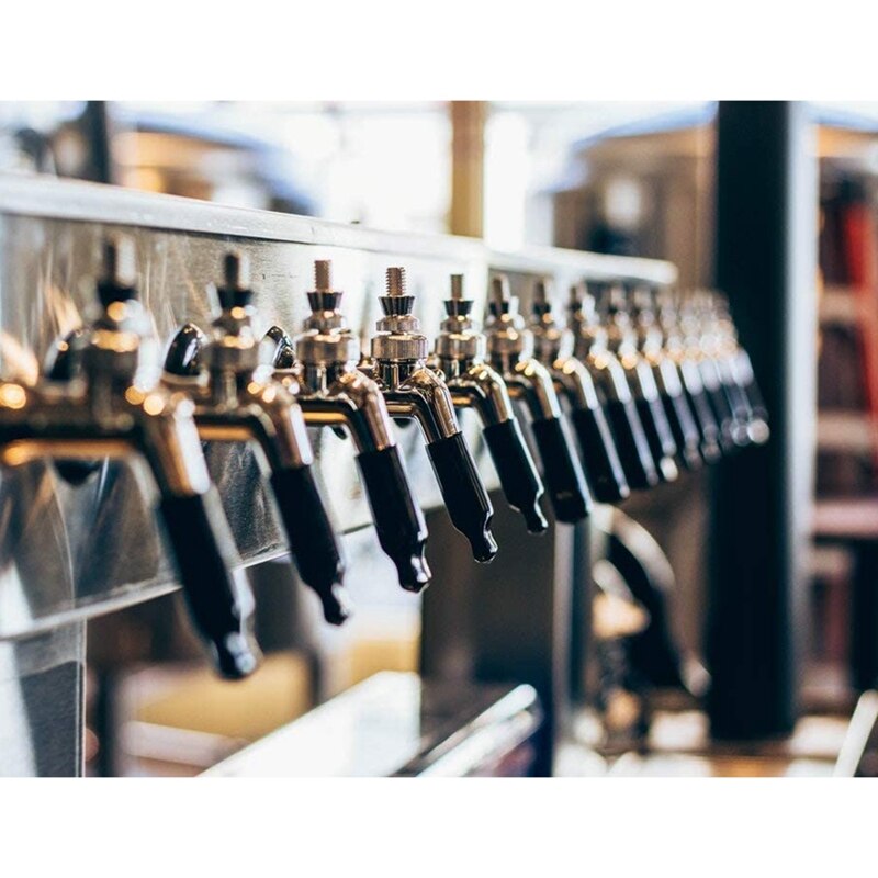 -22 Pieces Draft Beer Tap Cover Beer Tap Cleaning Brush 20 Pieces Beer Faucet Keg Caps Rubber Tap Soother Sanitary Cover
