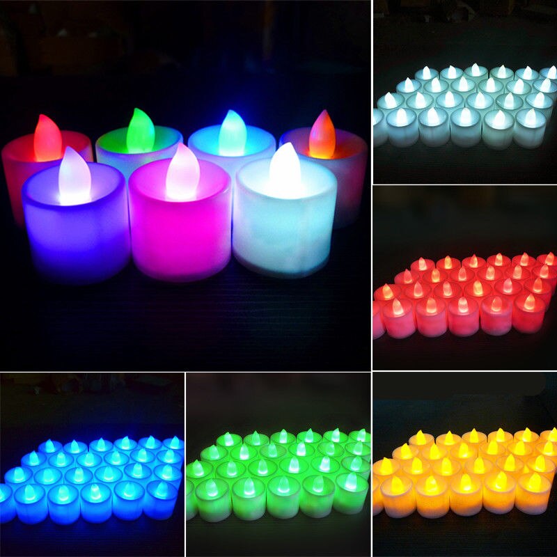 Halloween-kaarslicht, 3 stuks, vlamloze ledlamp, werkt op batterijen, voor feestjes, bars, Haunted House Decoratie