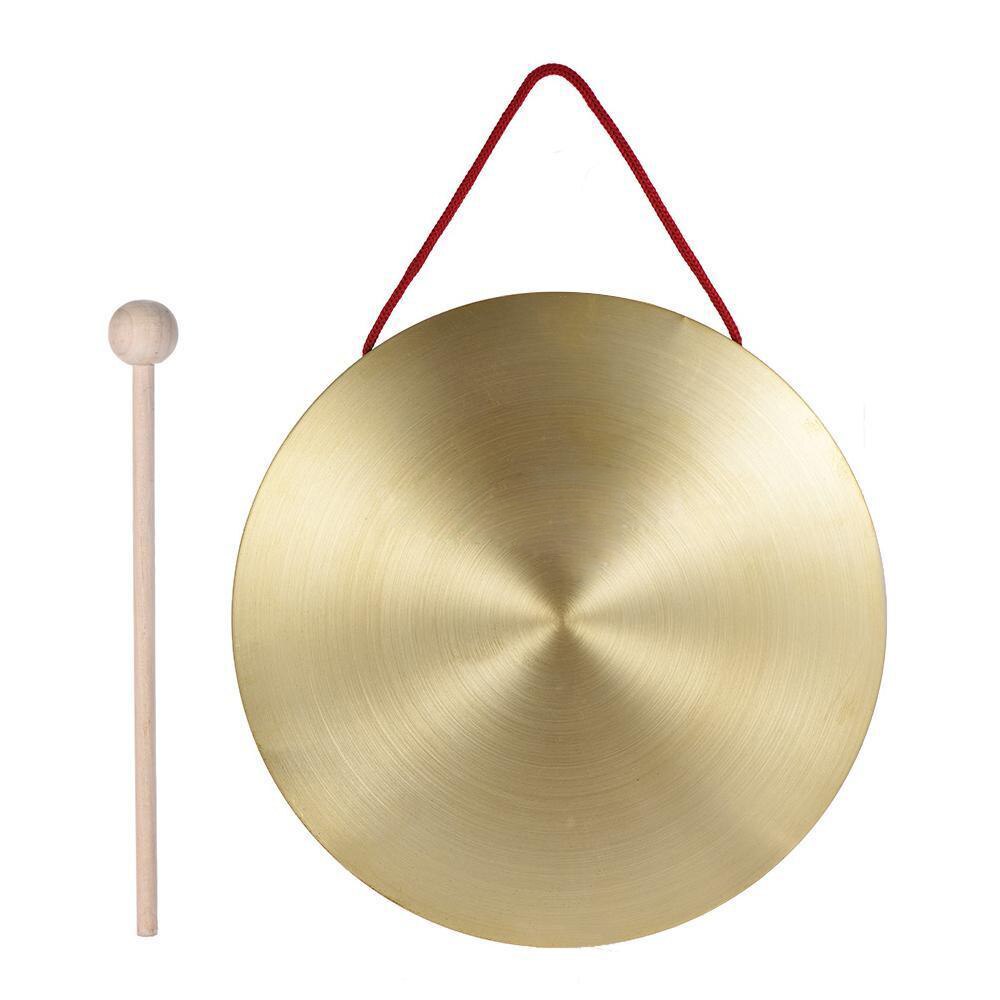 22cm Hand Gong Brass Copper Chapel Opera Percussion with Round Play Hammer-MUSIC